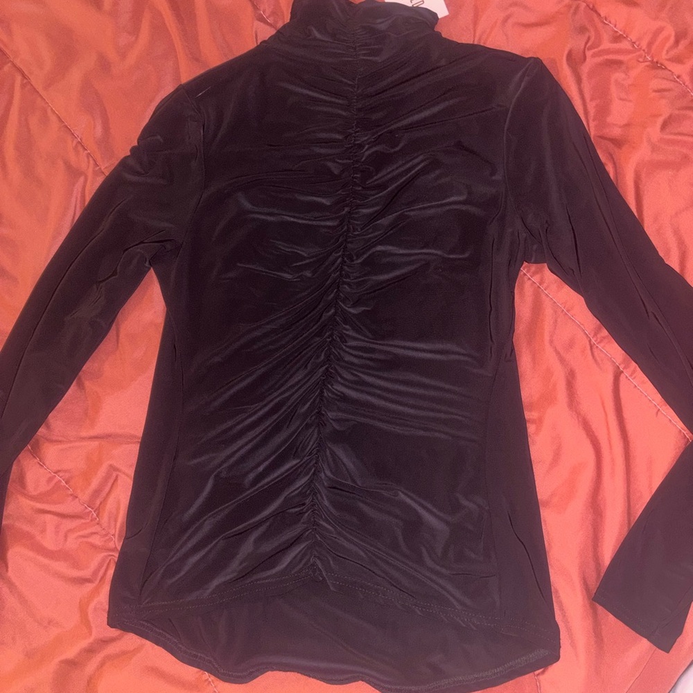 Missguided Black Ruched Maternity Top